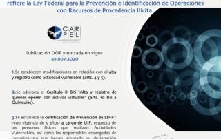 Criminal Compliance Carpel Abogados Modificación Reglas Cáracter General Lavado de Dinero Financiamiento al Terrorismo